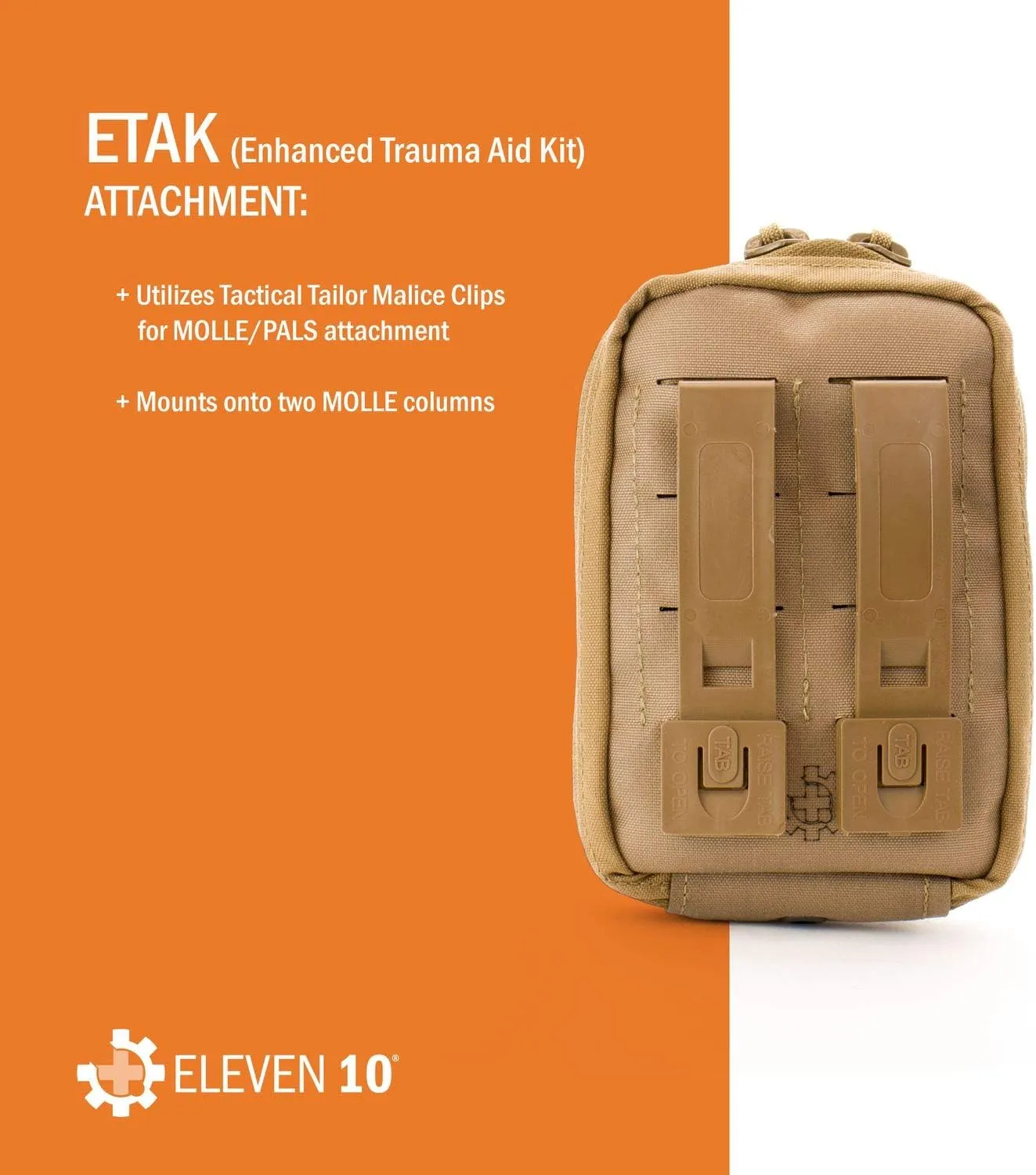 Eleven 10 ETAK (Enhanced Trauma Aid Kit) MOLLE Attachment, Multicam, Pouch Only