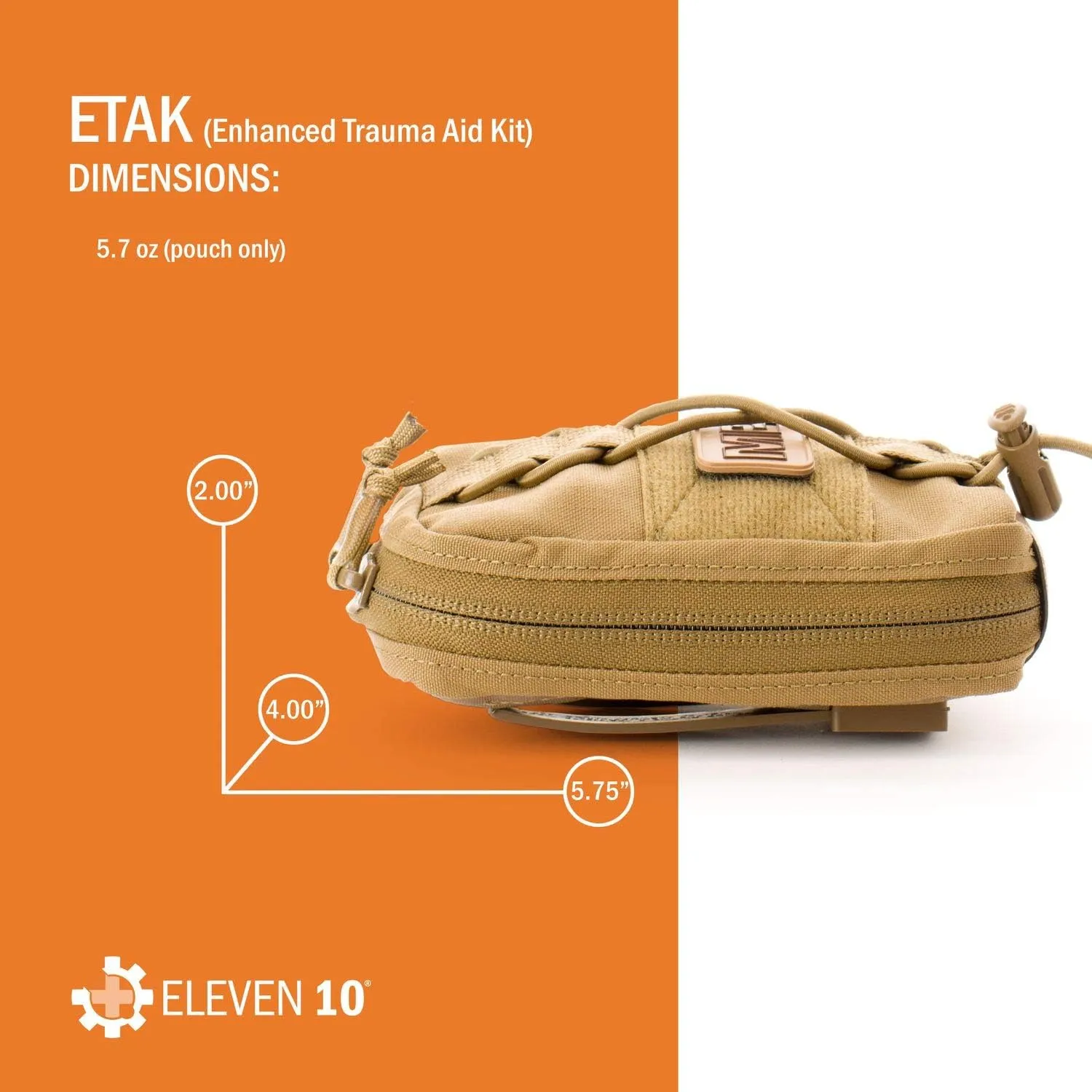 Eleven 10 ETAK (Enhanced Trauma Aid Kit) MOLLE Attachment, Multicam, Pouch Only