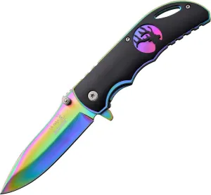Elk Ridge ER-A008 Series Spring Assist Folding Knife, Straight Edge Blade, 4.5-Inch Closed