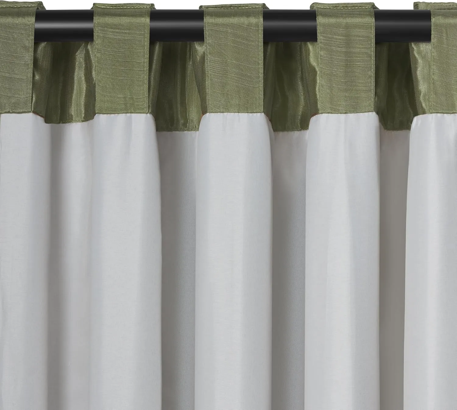 Elrene Home Fashions Cachet 3-in-1 Blackout Energy Efficient Lined Rod Pocket Window Curtain Drape Panel, 52" x 108", Glade