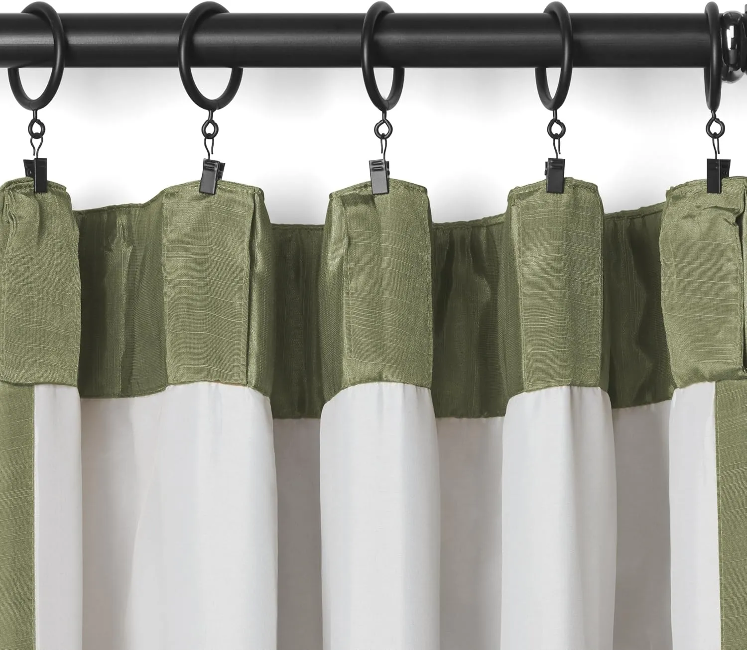 Elrene Home Fashions Cachet 3-in-1 Blackout Energy Efficient Lined Rod Pocket Window Curtain Drape Panel, 52" x 108", Glade