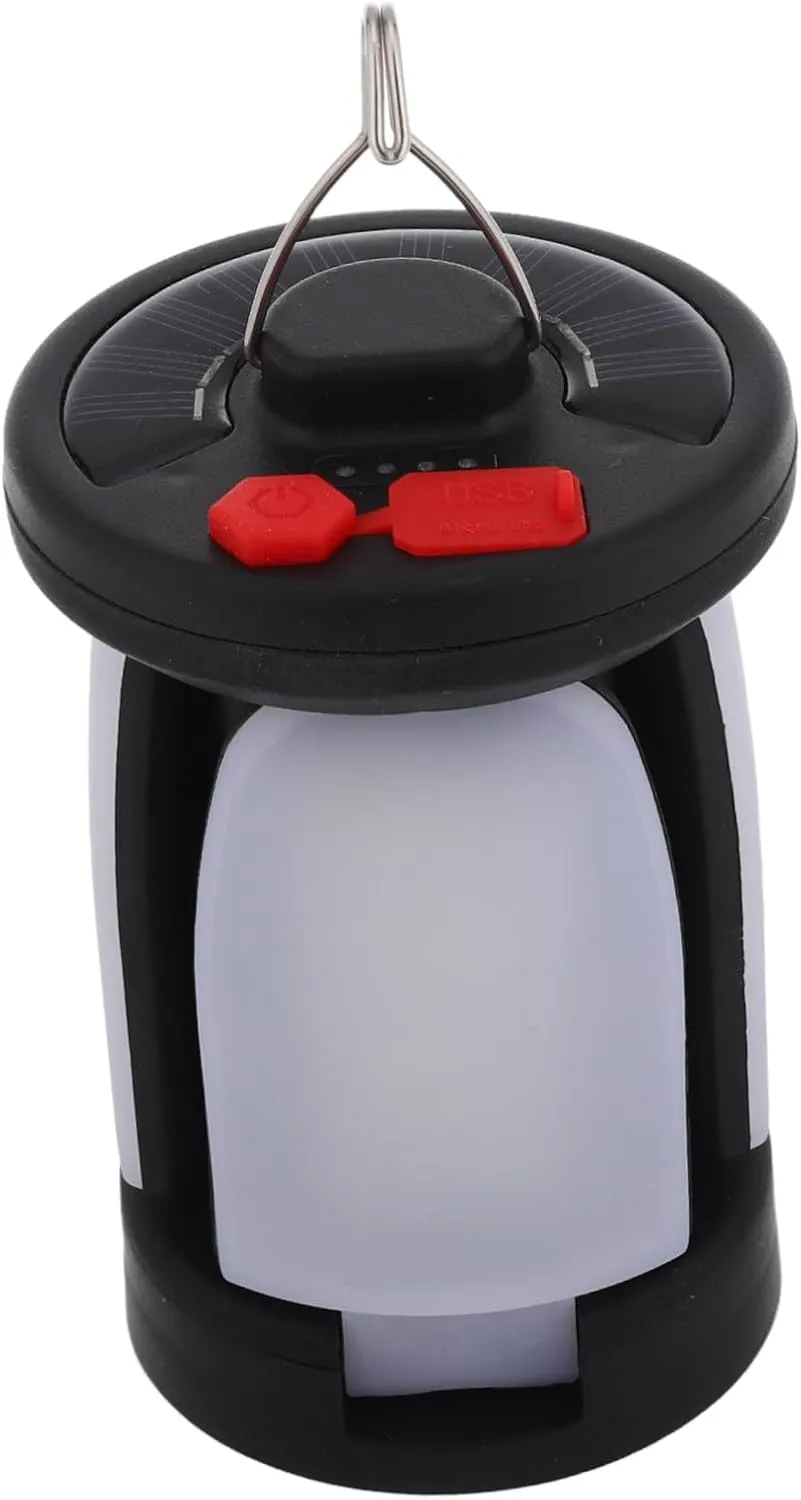 Emergency Camping Lights Solar Charging Lamp Rechargeable Tent Light with Hook Led USB Portable