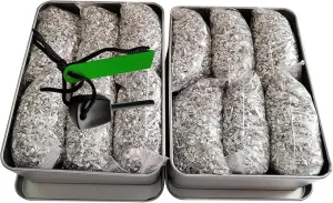 Emergency Fire Starter Kit Magnesium 6 Bags for Camping Hiking Bushcraft Survival Outdoor Hurricane Outage Light Weight Portable   1 Tin Box