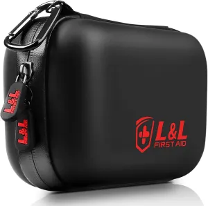 Emergency Kit 120 Piece Travel Car Survival Gear First Aid Kit,Waterproof Emergency Mini First Aid Kit,Portable Small First Aid Kits for Survival Car Travel Office Camping Sports Hiking(Black)
