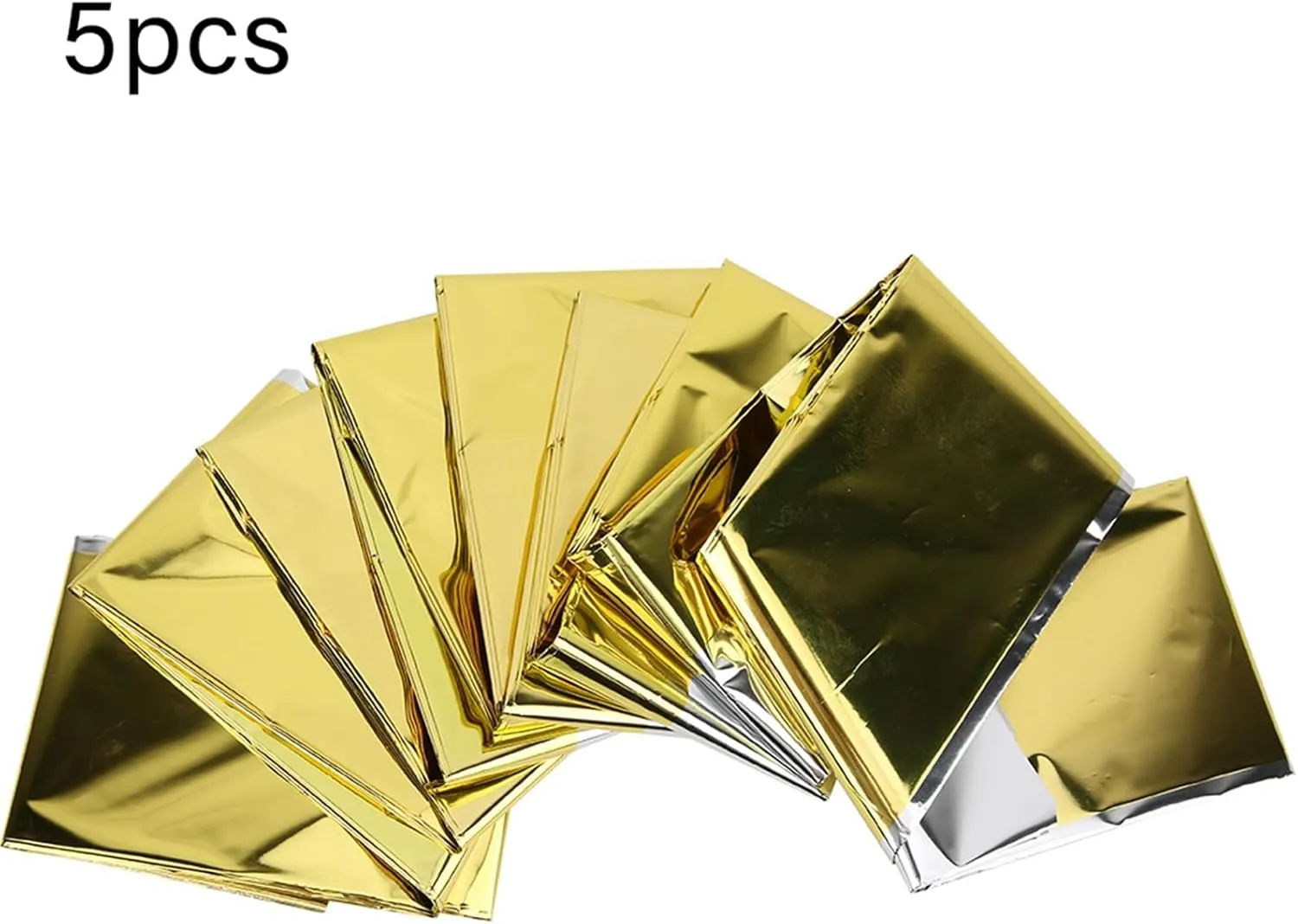 Emergency Survival Reflective Blanket Camping Hiking Rescue First Aid Supplies for Outdoor Water Prevent Heat Reserve Survival Gear: (Gold)