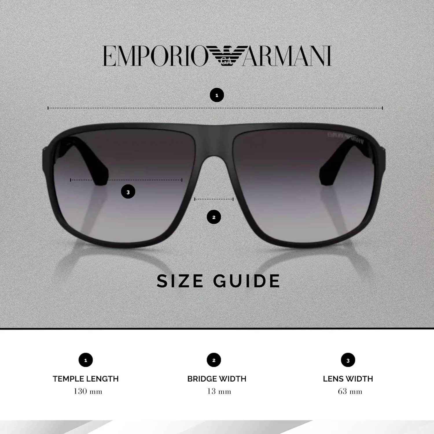 Emporio Armani EA4029 Square Sunglasses For Men   BUNDLE with Designer iWear Eyewear Care Kit