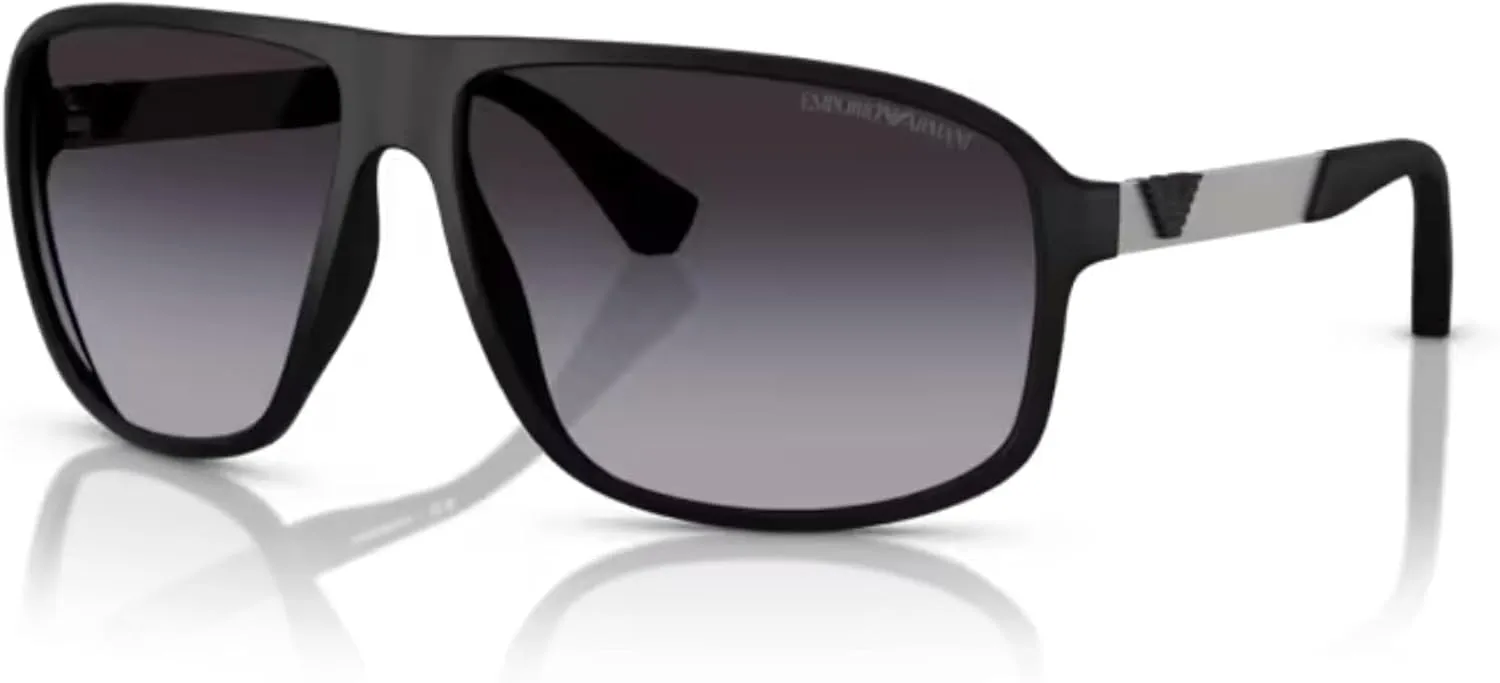 Emporio Armani EA4029 Square Sunglasses For Men   BUNDLE with Designer iWear Eyewear Care Kit