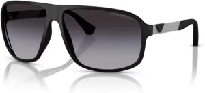 Emporio Armani EA4029 Square Sunglasses For Men   BUNDLE with Designer iWear Eyewear Care Kit