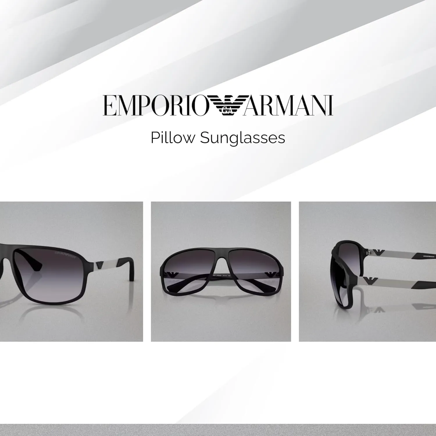 Emporio Armani EA4029 Square Sunglasses For Men   BUNDLE with Designer iWear Eyewear Care Kit