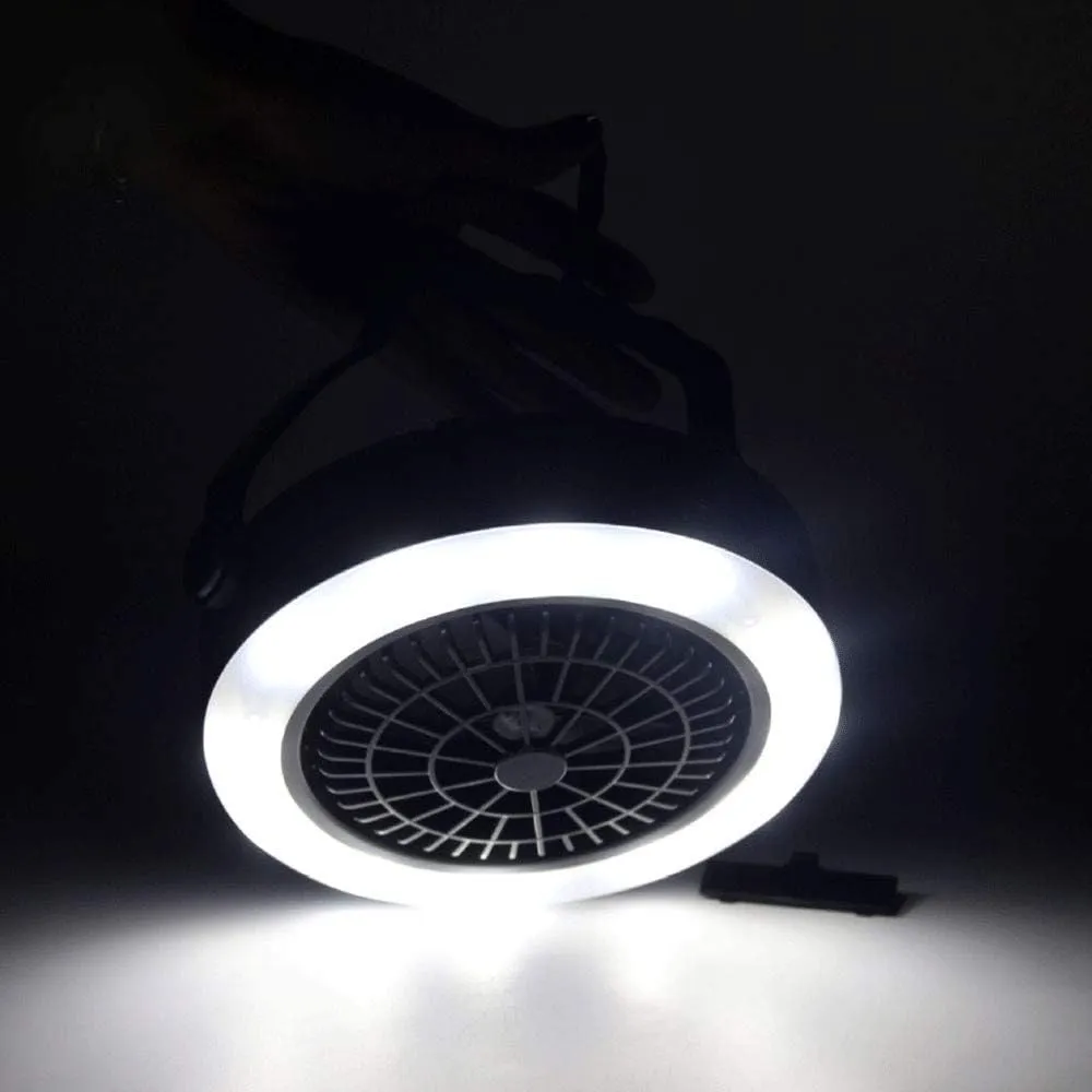 Equipment Lamp Light Camping LED with Portable Tent Hiking Outdoor Gear Hook Fan Camping Light Winter Camping Accessories for Women (Black, One Size)