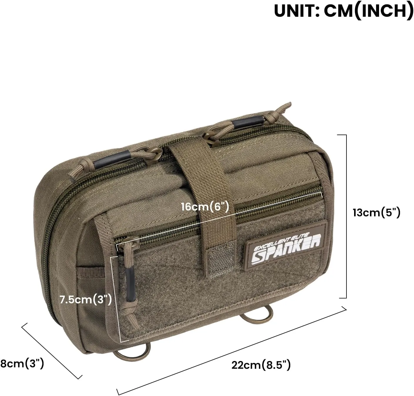 EXCELLENT ELITE SPANKER Tactical First Aid Pouch IFAK Rip Away Molle EMT Pouch Compact Admin Pouch Medical Utility Pouch Emergency Survival Kits for Tactical Vest,Backpack
