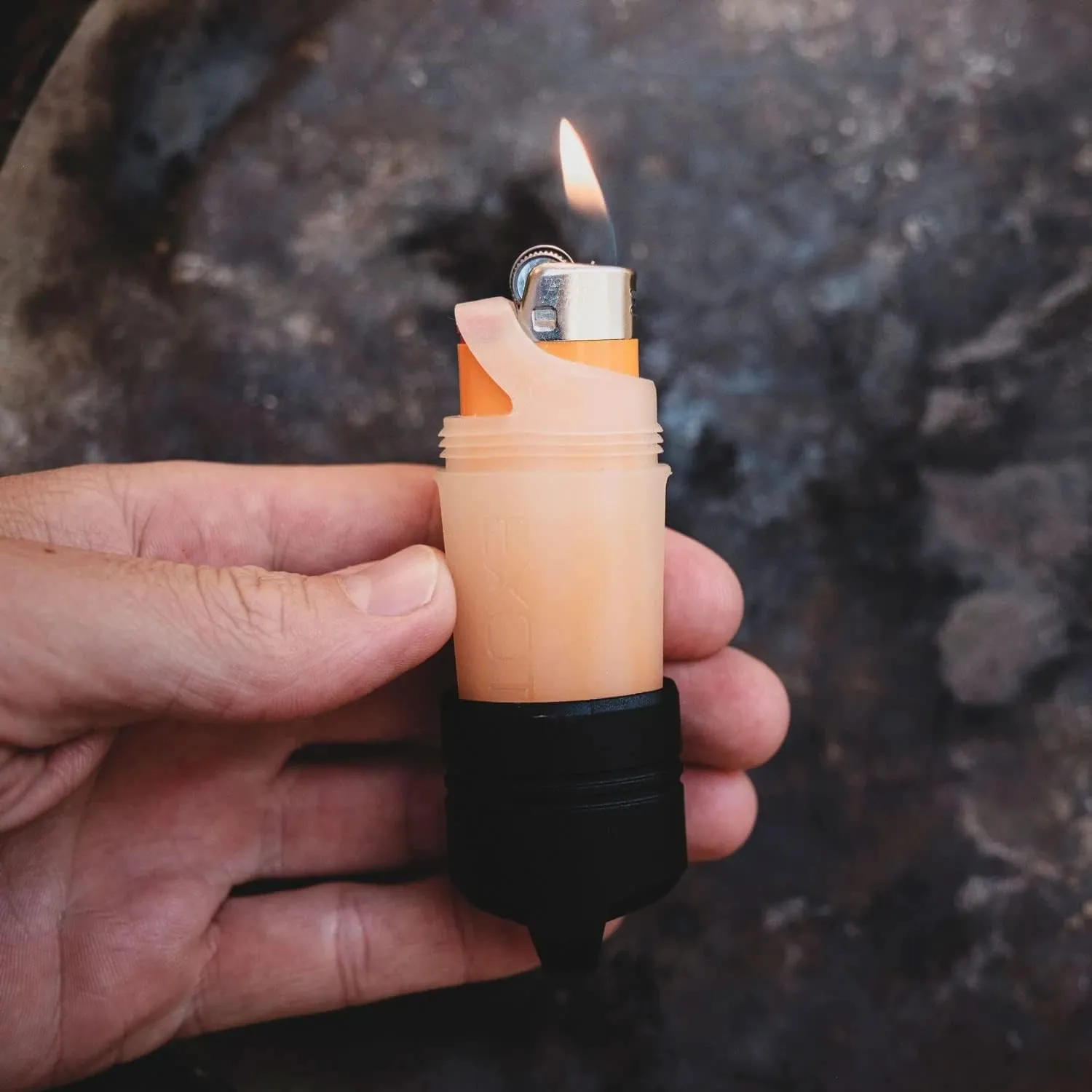 Exotac fireSLEEVE Ruggedized Waterproof Lighter Case - Glow in the Dark