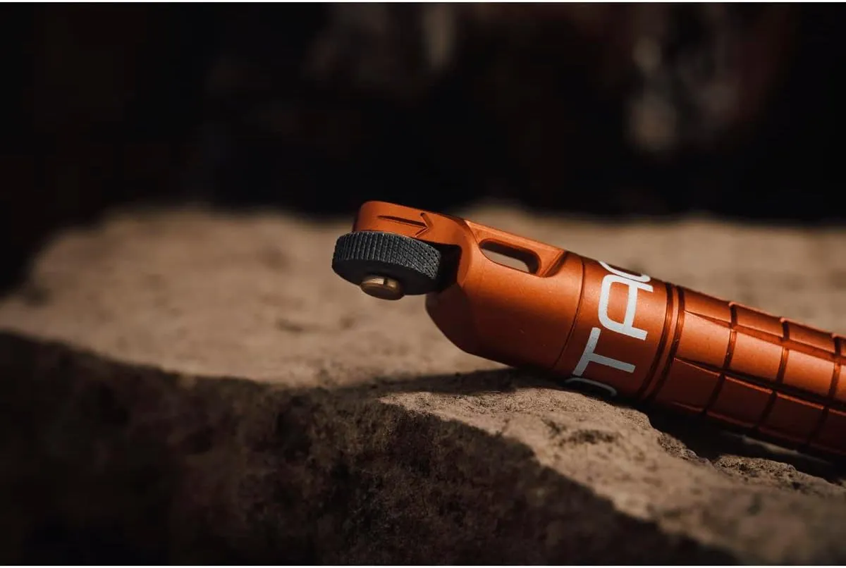 Exotac nanoSPARK Ultra-Compact Fire Starter with One-Handed Operation High-Spark Flint Wheel and Waterproof Storage Compartment Holds quickLIGHT Tinder and Up to 5 Replacement Flints