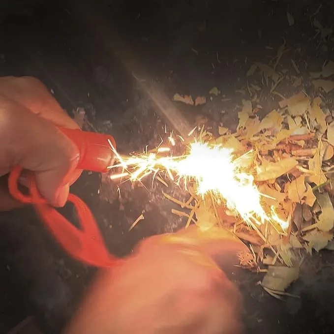 Extremus 6-in-1 Magnesium Fire Starter with Striker, High Temp Magnesium Rod