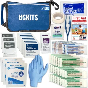Family First Aid Kit, First Aid Kit Bulk, First Aid Kit, Portable First Aid Kit, Convenience Kits Suitable for Home, Travel, Sports, Road Trips and Gifts (100 Sets)