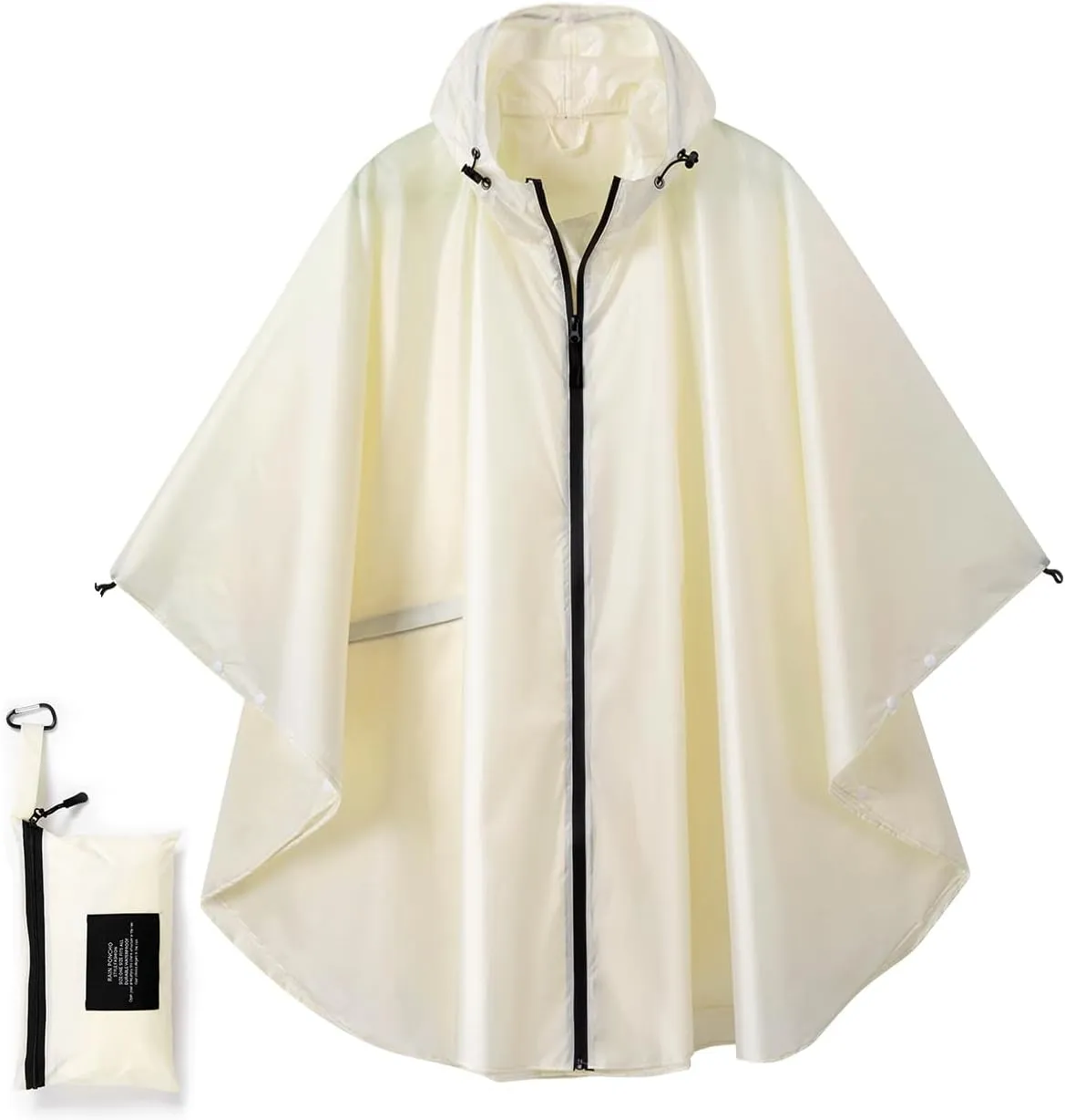 Fashion Hooded Rain Poncho Waterproof Raincoat Jacket with pocket for Women/Men/Adult