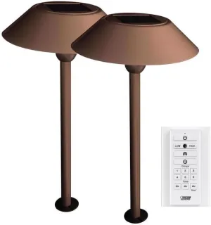 Feit Electric OneSync Bronze Solar Powered 40 W LED Pathway Light 2 pk