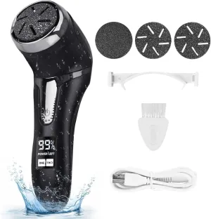 Feline - Electric Foot Callus Remover for Feet | Compact & Ergonomic Design for Better Handling | Cordless Rechargeable | Feet Scrubber Dead Skin | IPX7 Water Proof | Includes 3 Grinding Heads