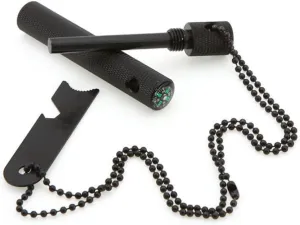 Ferro Rod Fire Starter, Round Solid Ferro Rod Survival Igniter with Lanyard Handle Survival Fire Starter Kit