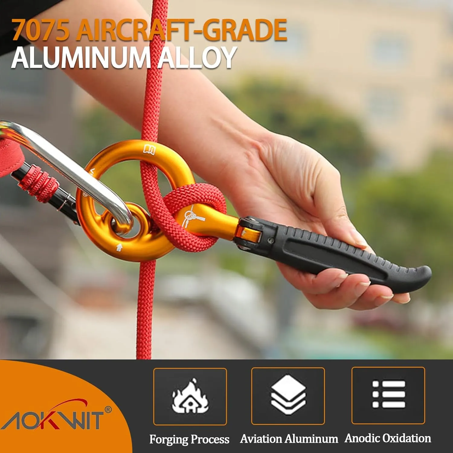 Figure 9 Descender Durable Aluminum Alloy Professional Foldable Upgrade Rescue 8 Belay Device Easy Operation Heavy Duty Belaying and Rappelling Gear Safety Equipment for Rock Climbing Rescue Downhill