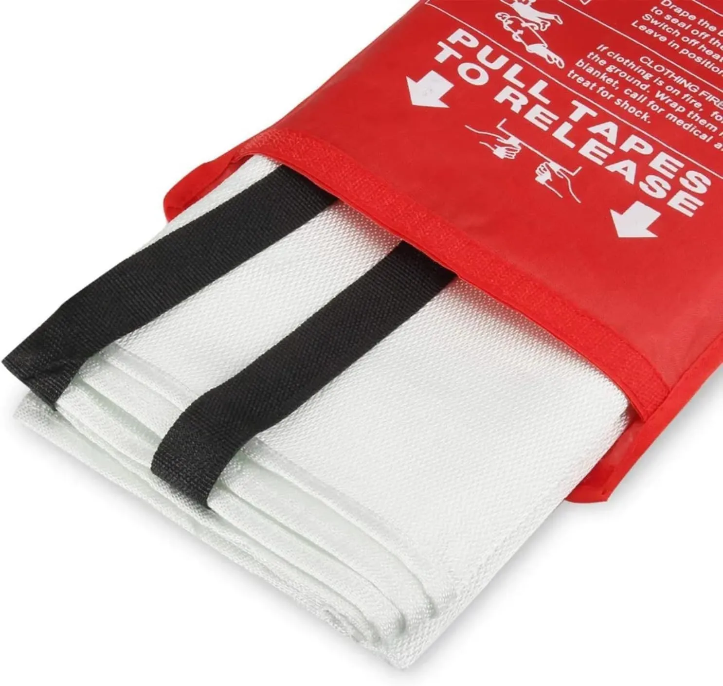 Fire Blanket for Kitchen and Home, Fiberglass Fire Safety Blankets for Survival, Flame Retardant Protection for Kitchen, car, Workhouse 39 x 39 inc (FIRE Blanket, 1, PCS)