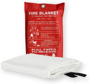 Fire Blanket for Kitchen and Home, Fiberglass Fire Safety Blankets for Survival, Flame Retardant Protection for Kitchen, car, Workhouse 39 x 39 inc (FIRE Blanket, 1, PCS)