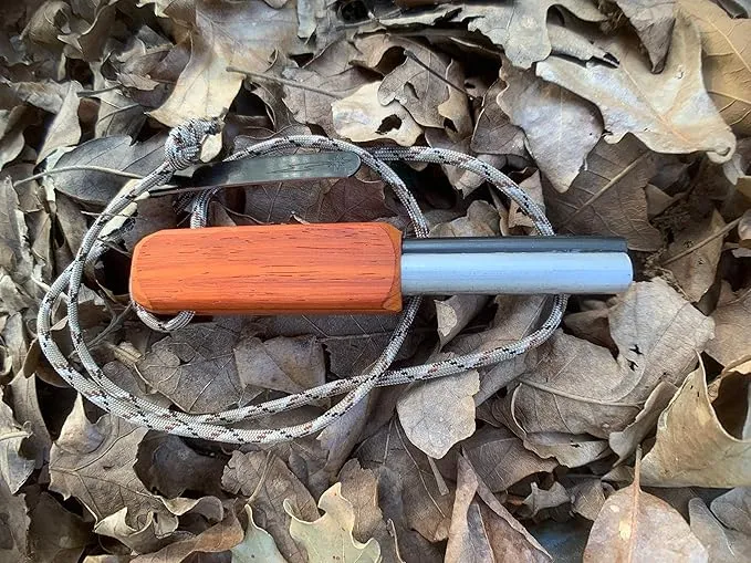 Fire Fast Kamper Lanyard. European Fire Steel Ferro Rod and Magnesium. Compact Durable Lite Weight Emergency Fire Starter for Camping, Backpacking, Hiking.