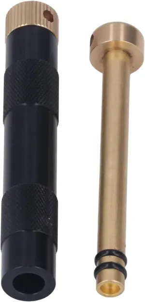 Fire Starter, Flint and Steel, Fire Piston Outdoor Emergency Aluminum Alloy Brass Fire Piston Black Compressed Ignition Fire Starting Tool for Hiking Exploring