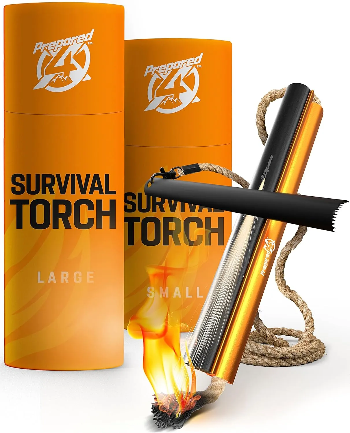Fire Starter Survival Tool - All-in-One Flint and Steel Fire Starter Kit (Large and Small)