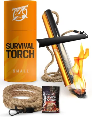 Fire Starter Survival Tool - All-in-One Flint and Steel Fire Starter Kit (Small and Rope Refill)