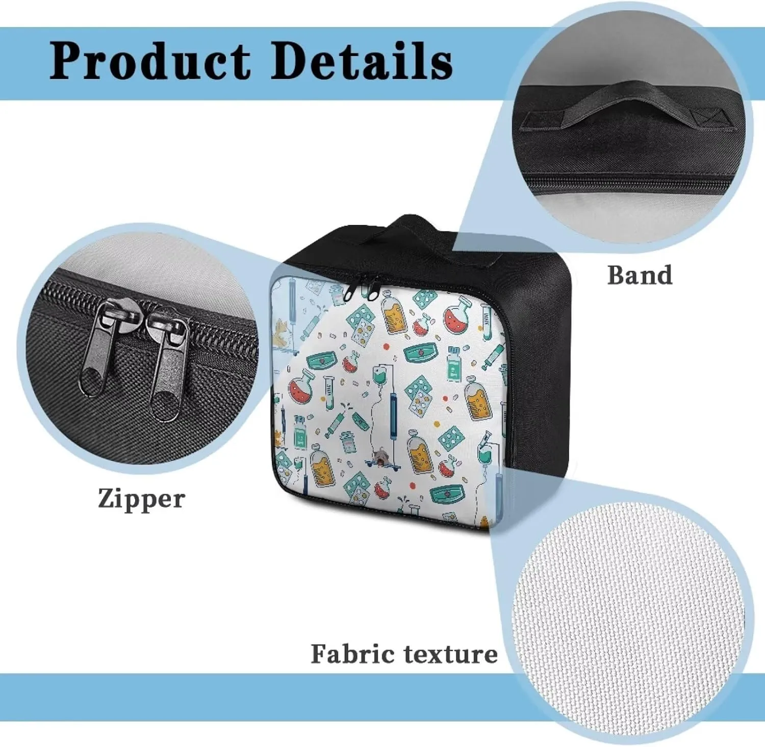 First Aid Bag Empty Medium Corgi Nurse Medical Bag Empty Travel First Aid Kit Pouch Cute Medium Sized Empty First Aid Bag Medical Supplies Organizer Bag for Traveling Hiking Camping