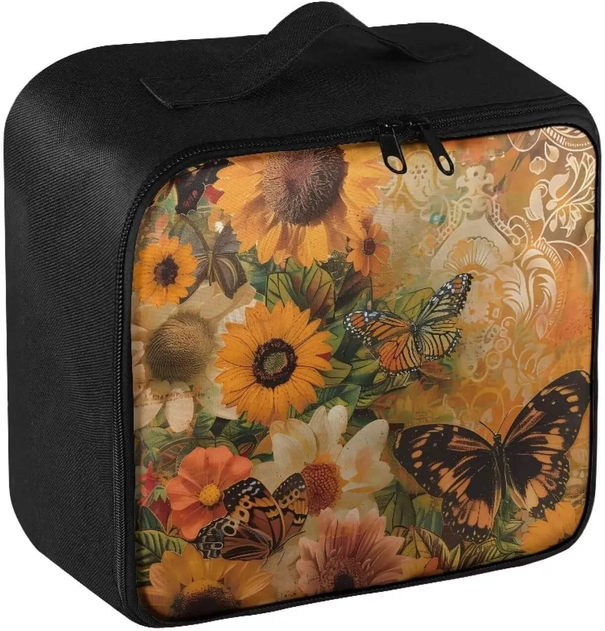 First Aid Bag Empty Organizer Retro Butterfly Medical Kit Bag Empty Travel Medicine Pouch Medical Supplies Organizer Bag Empty for Car Home Camping Hiking Office Emergency Kit