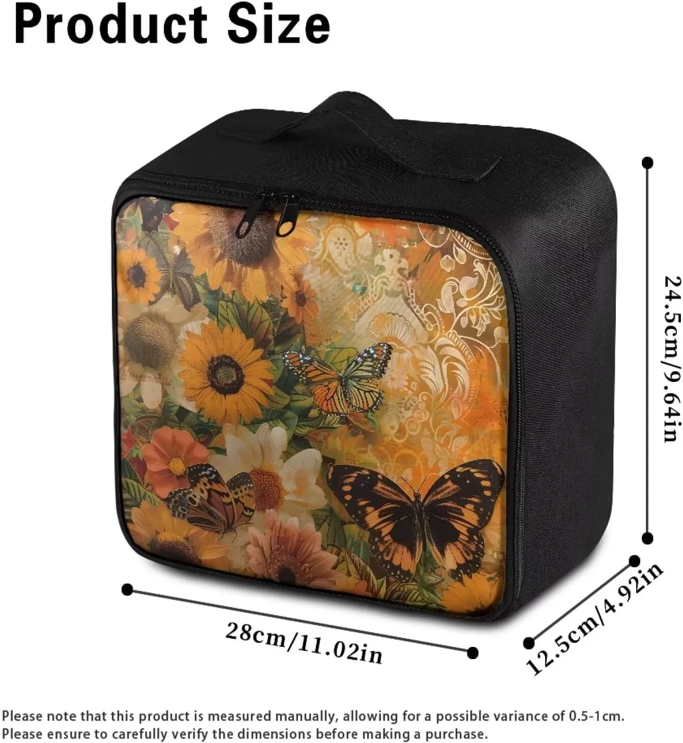 First Aid Bag Empty Organizer Retro Butterfly Medical Kit Bag Empty Travel Medicine Pouch Medical Supplies Organizer Bag Empty for Car Home Camping Hiking Office Emergency Kit