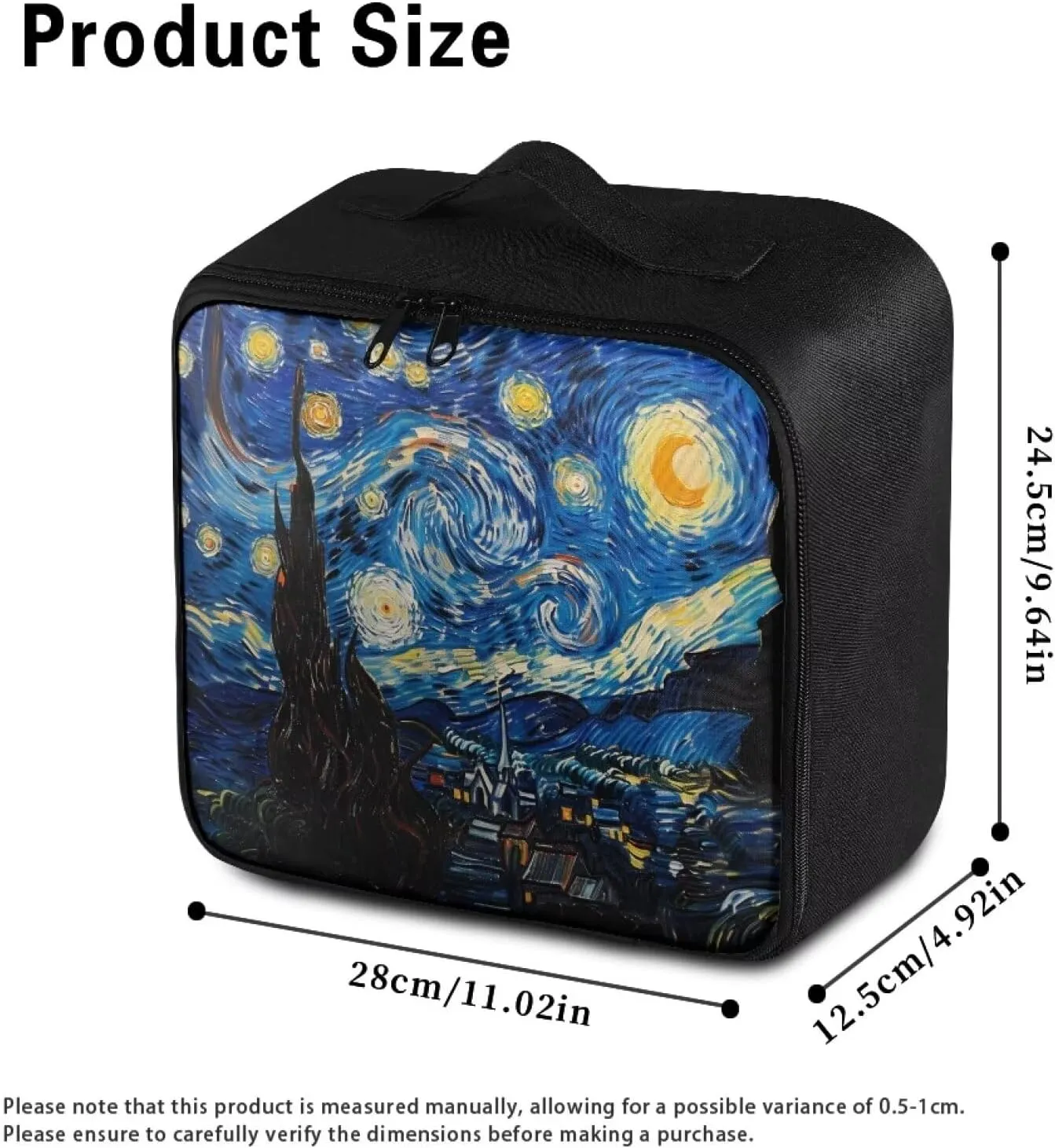 First Aid Bag Empty Van Gogh Starry Night Medical Bag Empty Medium Travel First Aid Kit Pouch Portable Medical Supplies Organizer Bag for Traveling Hiking Camping Backpacking Cycling