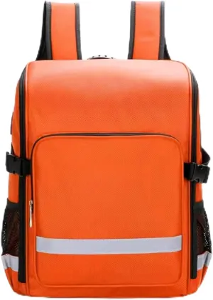 First Aid Bag, First Aid Kit Travel, First Aid Bag Empty Large, Large Capacity First Aid Medical Back Pack Bag, First Responder Trauma Bag with Reflective(Orange)