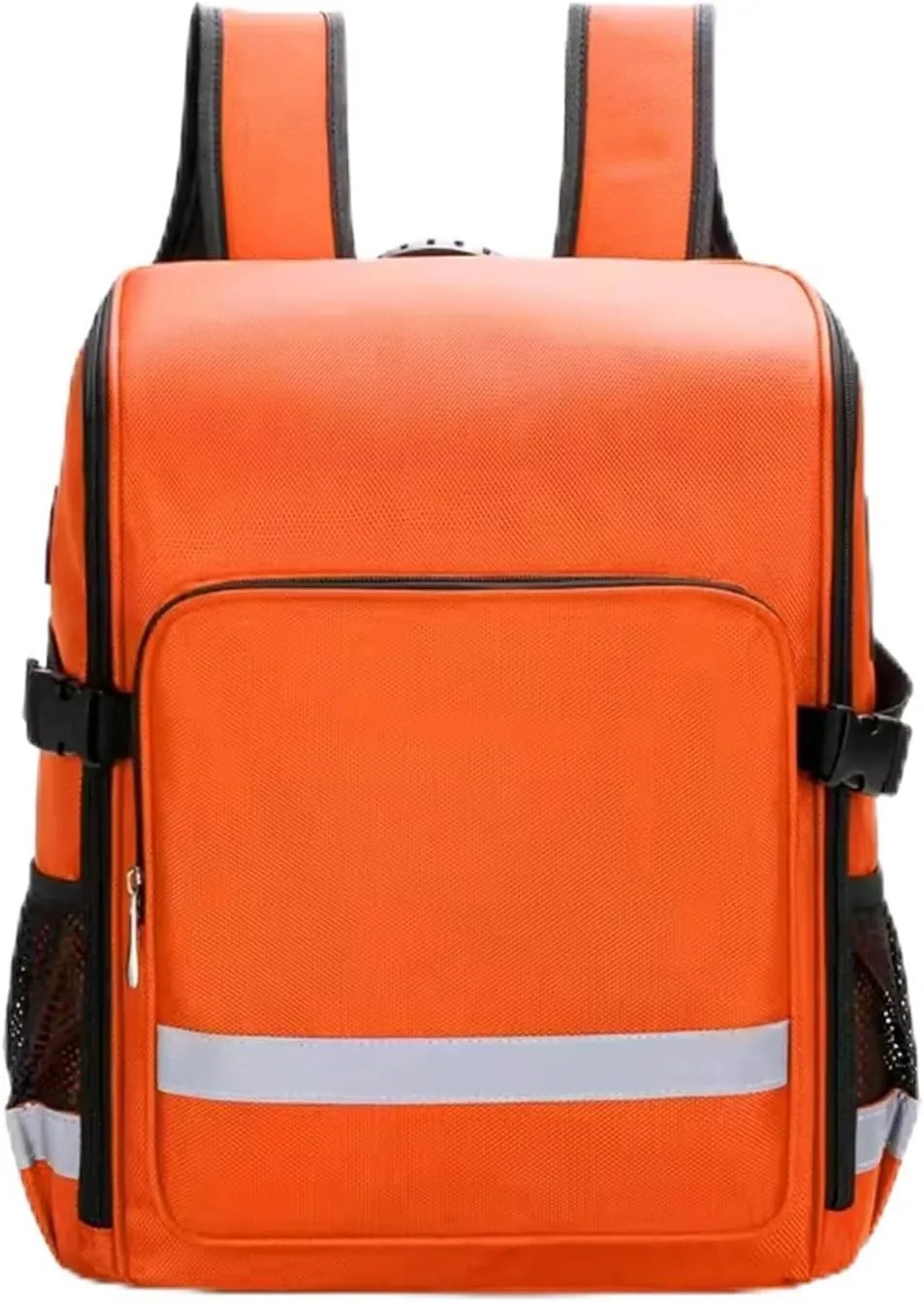First Aid Bag, First Aid Kit Travel, First Aid Bag Empty Large, Large Capacity First Aid Medical Back Pack Bag, First Responder Trauma Bag with Reflective(Orange)