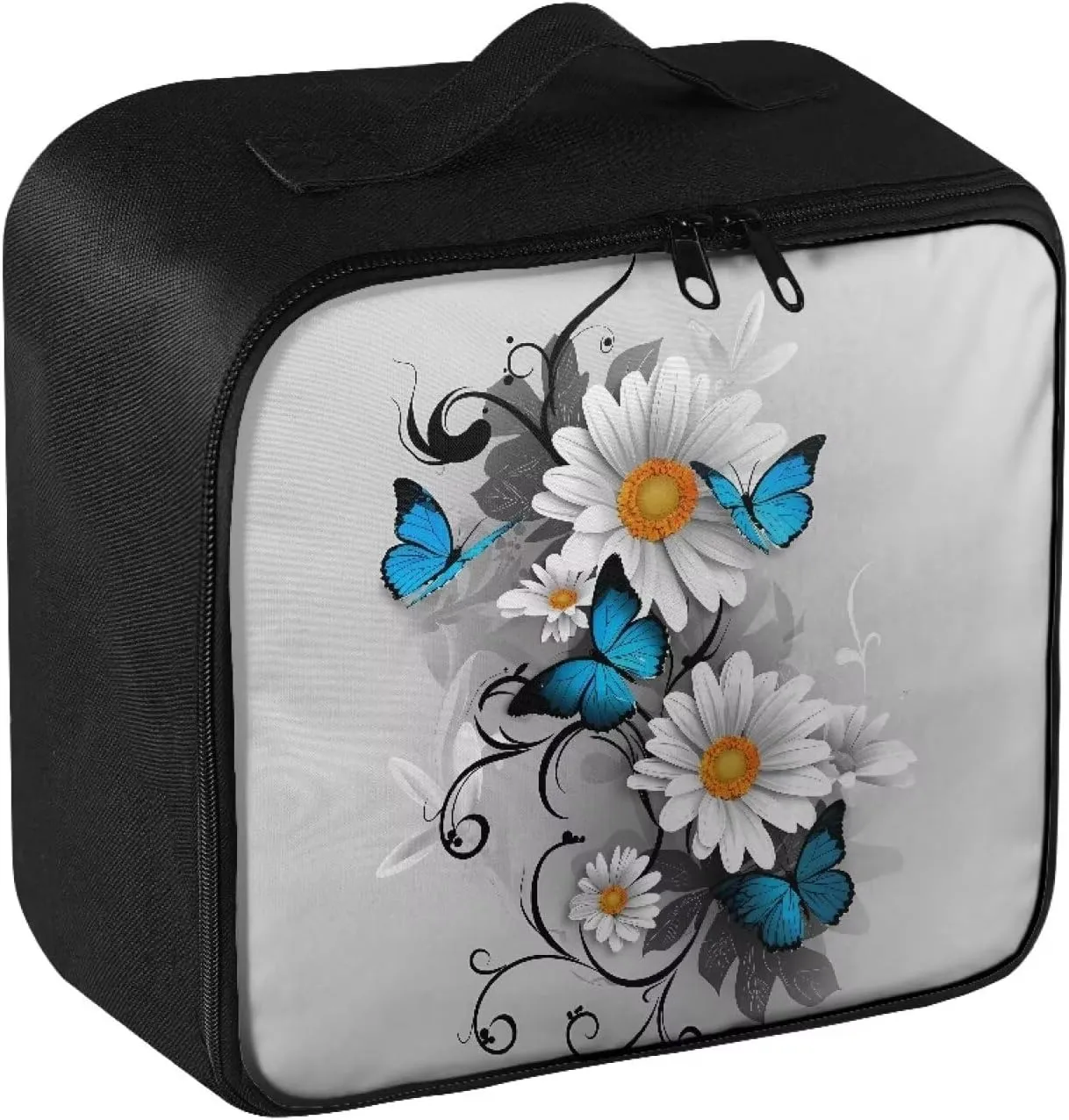 First Aid Bag Only Empty Small Daisy Butterfly Travel Medicine Pouch Double Zippers First Aid Pouch Medical Supplies Organizer Bag Kit for Traveling Car Home Camping Office Hiking