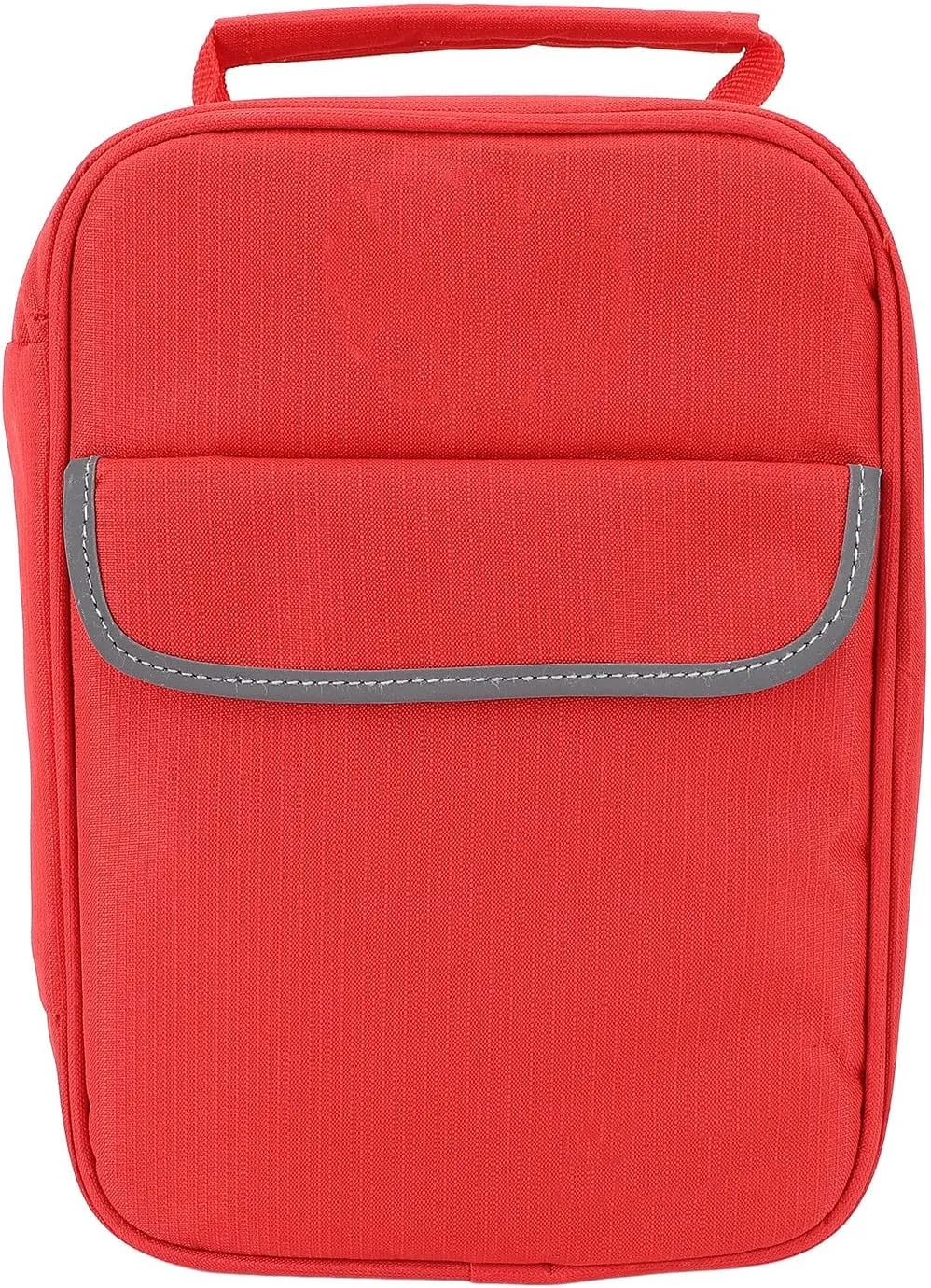 First Aid Bag, Portable First Aid Bag Emergency Storage Bag Multifunctional Tear Polyester Multiple Pockets Storage Bag for Camping Home Hiking Survival Kit (Red)