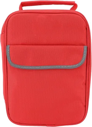 First Aid Bag, Portable First Aid Bag Emergency Storage Bag Multifunctional Tear Polyester Multiple Pockets Storage Bag for Camping Home Hiking Survival Kit (Red)