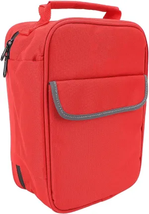 First Aid Bag Tear Polyester, Large Multi Pocket Emergency Outdoor, Organizer for Travel, Red