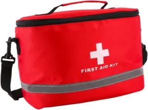 First Aid Box Shoulder Strap Cylinder Shape Bag for Emergency Compact Color