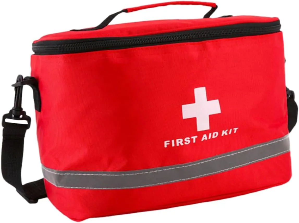 First Aid Box Shoulder Strap Cylinder Shape Bag for Emergency Compact Color