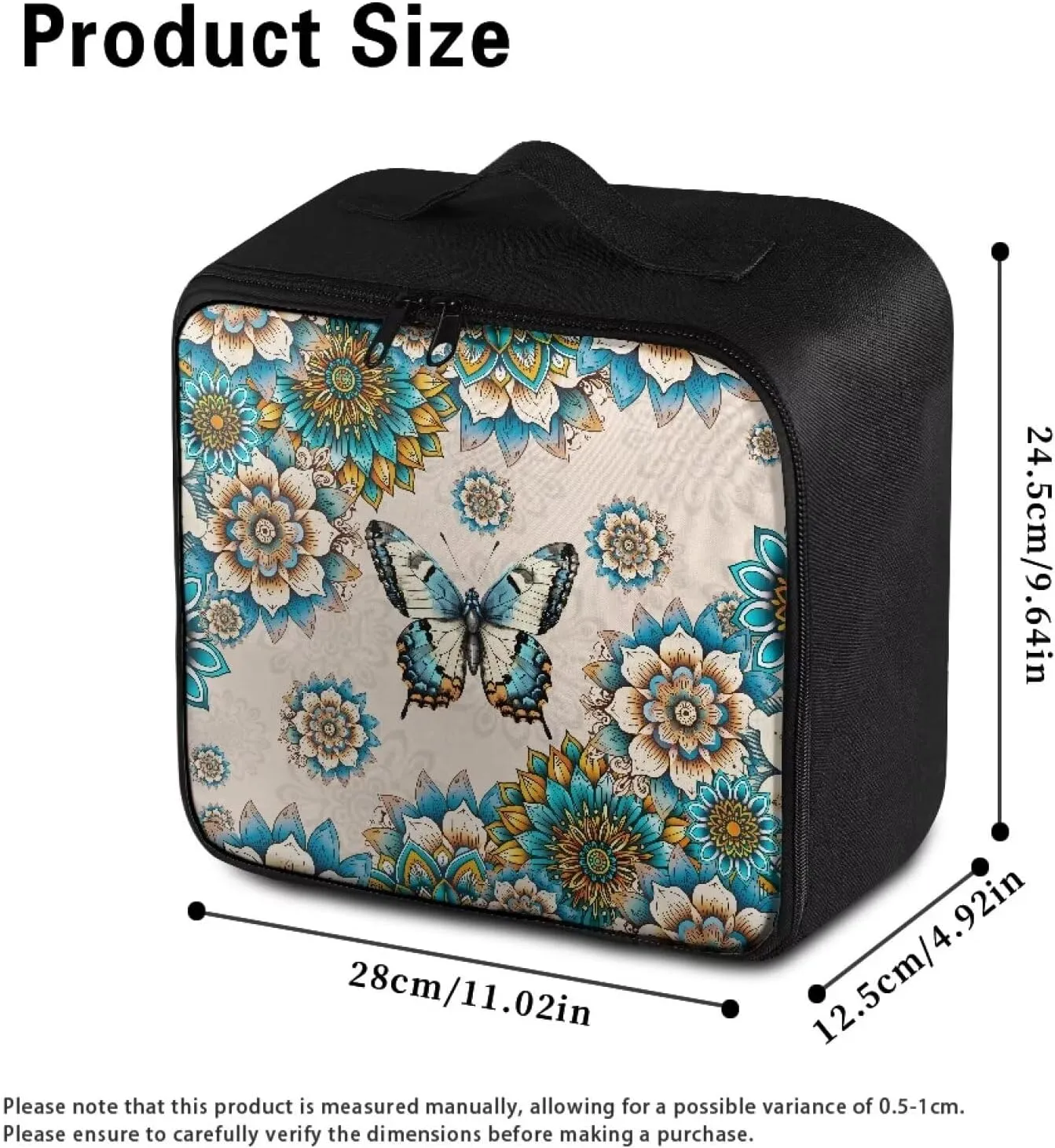 First Aid Kit Bag Empty Small Boho Butterfly Medical Kit Bag Empty Travel Medicine Pouch Medical Supplies Organizer Bag Empty for Car Home Camping Hiking Office Emergency Kit