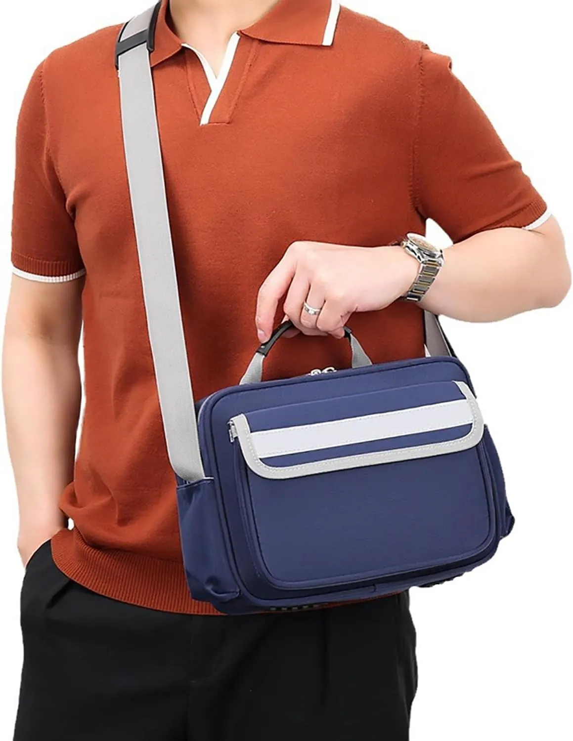First Aid Kit Bag Empty, Travel Medical Bag Portable Pouch Medicine Bag Organizer Storage, Travel Emergency Kit for Home Outdoor Travel Camping Hiking Office Car(Blue)