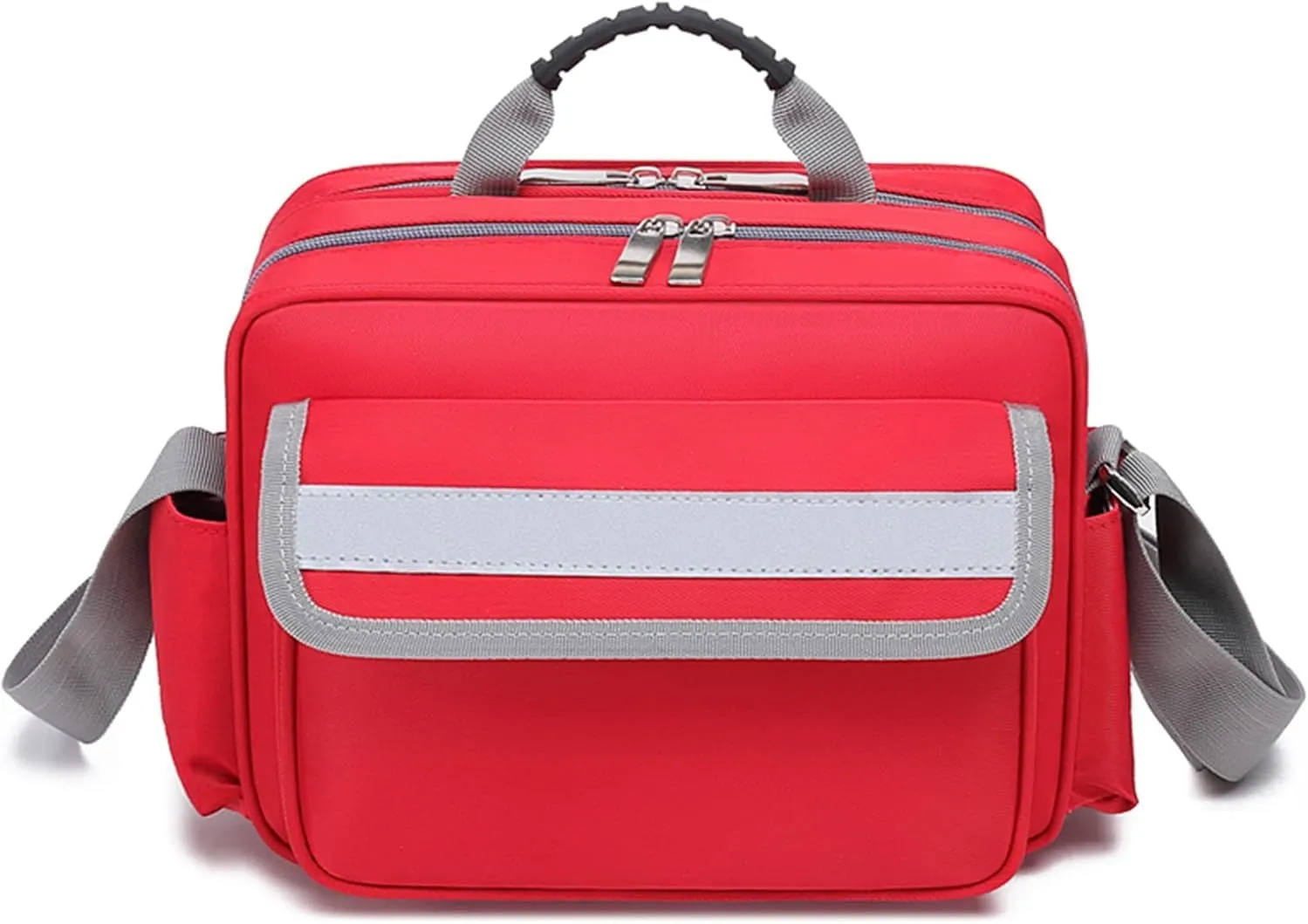 First Aid Kit Bag - First Responder Bag with Handle and Shoulder Strap for Home Care, Hospice Visit, Travel, or Emergency Event Empty