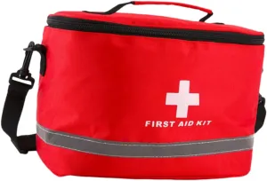 First Aid Kit Emergency Bag Shoulder Straps Cylinder Shape Outdoor Accessories Random Color