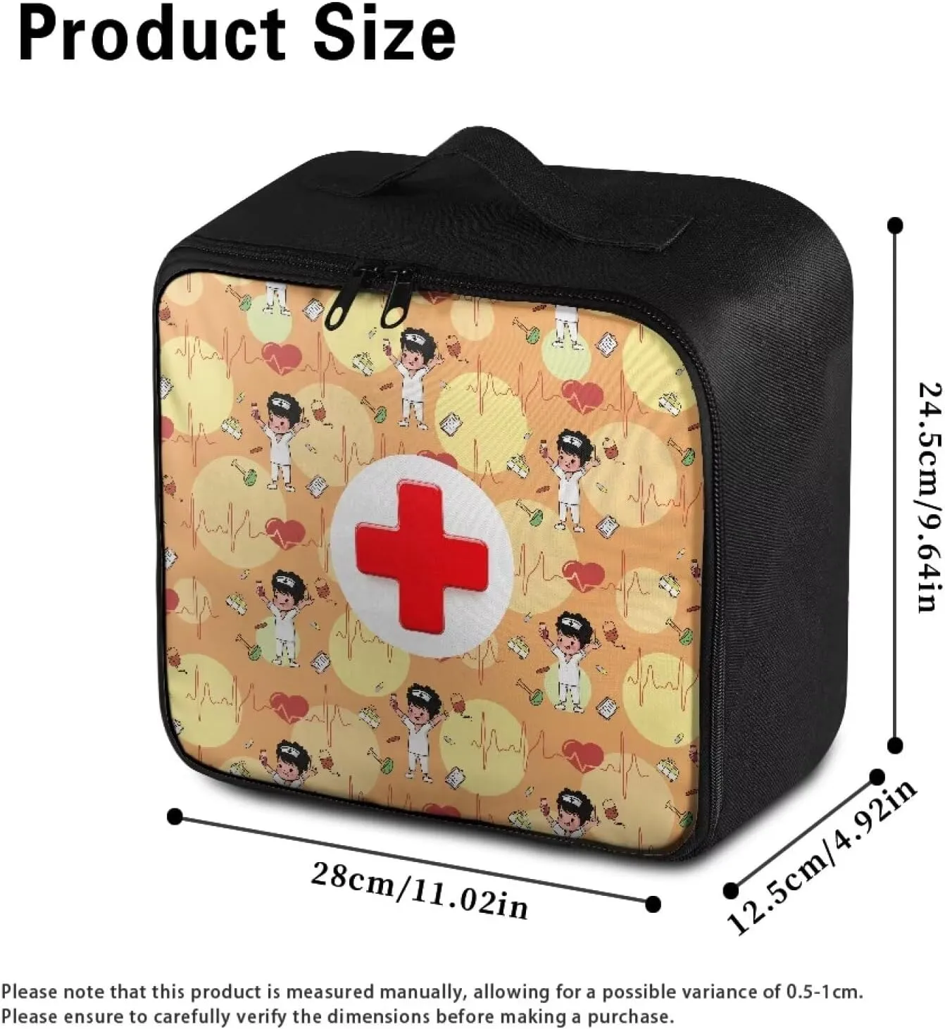 First Aid Kit Empty Medical Supplies Organizer Bag Medkit Trauma Aid Kit for Family Travel Workplace College Dorm Sports Venues Vehicle RV Essentials (Bag Only)