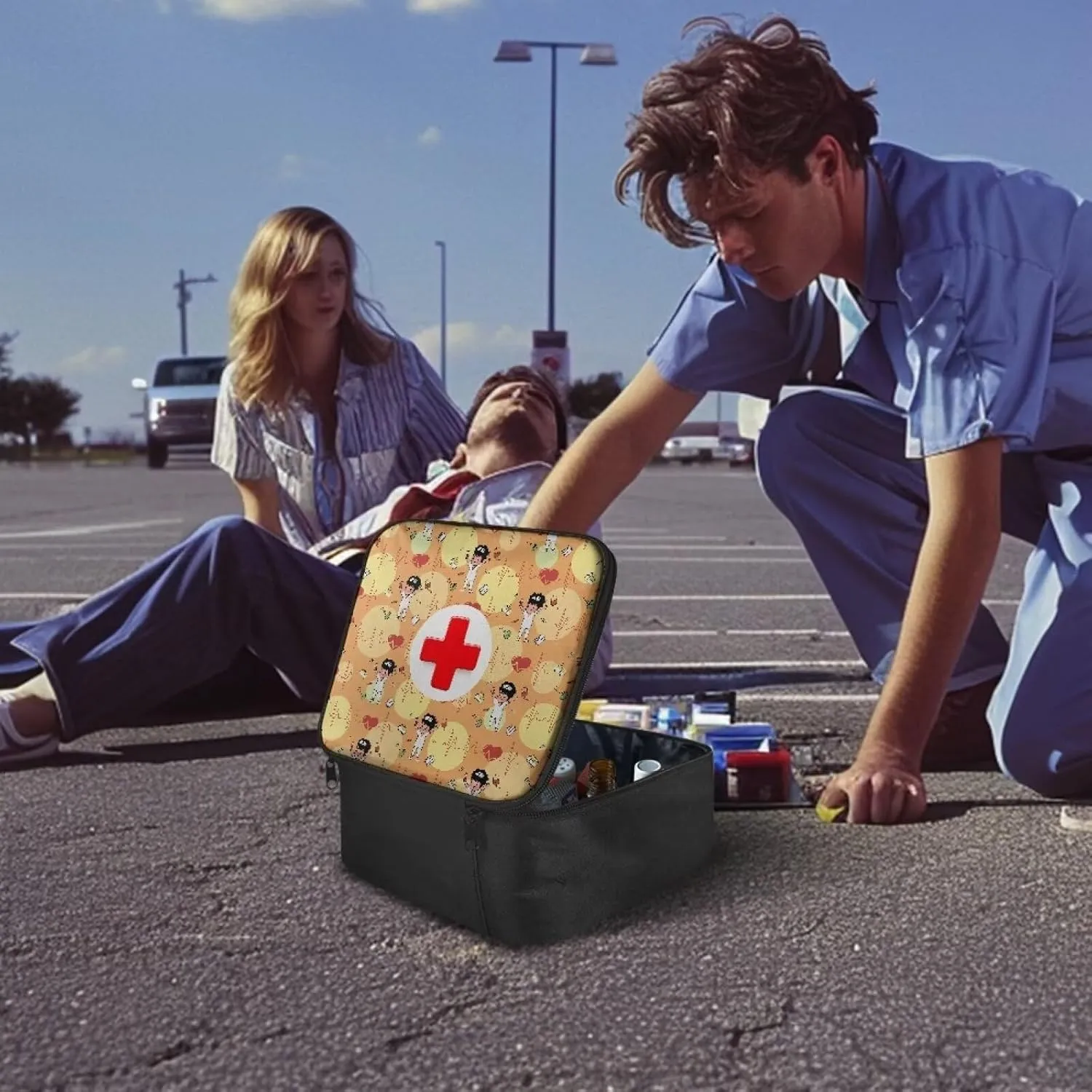First Aid Kit Empty Medical Supplies Organizer Bag Medkit Trauma Aid Kit for Family Travel Workplace College Dorm Sports Venues Vehicle RV Essentials (Bag Only)