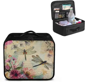 First Aid Kit Organizer Bag Empty Dragonfly Emergency Medical Bag Travel Size First Aid Pouch Storage Medical Supplies Organizer Bag for Car Home Office Kitchen Sport Outdoor