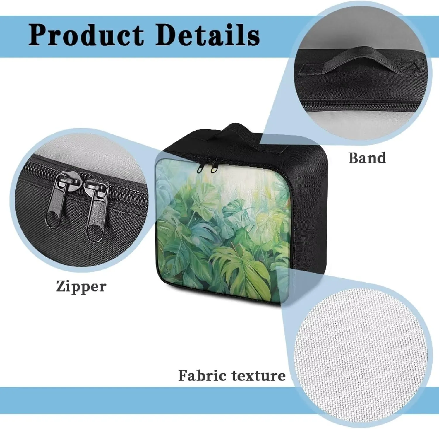 First Aid Kit Organizer Bag Empty Green Leaves Emergency Medical Bag Travel Size First Aid Pouch Storage Medical Supplies Organizer Bag for Car Home Office Kitchen Sport Outdoor